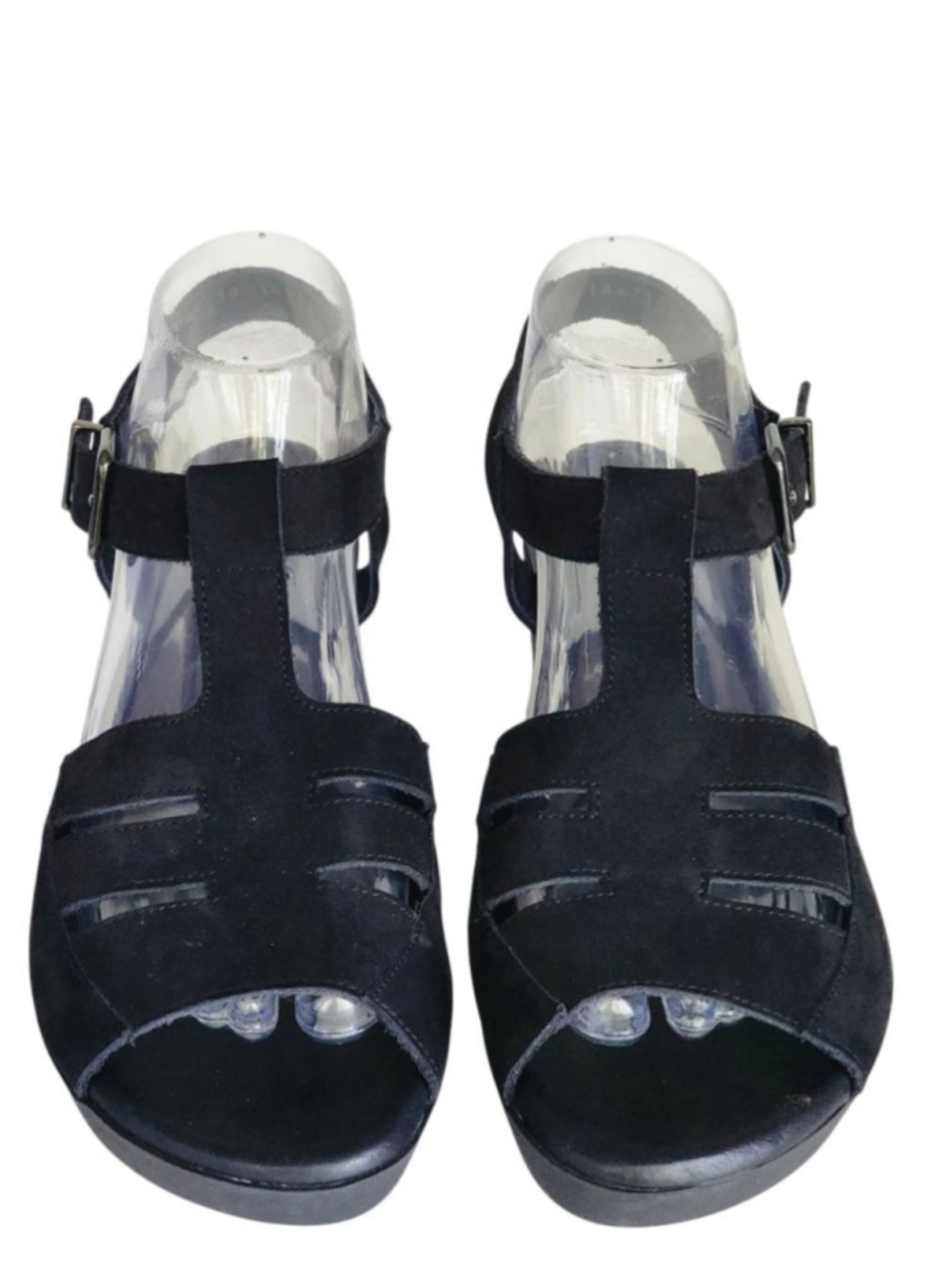 ARCHE Kimloo Platform Sandals Black Nubuck Leather Slingback‎ Size 39 8 - Picture 4 of 10